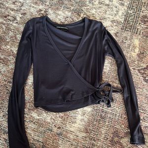 Urban Outfitters Long Sleeve Wrap Shirt